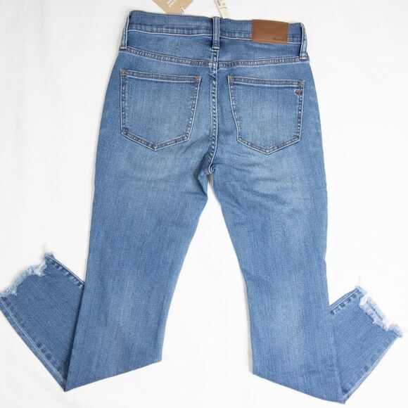 NEW Madewell Mid-rise Skinny‎ ripped Jeans in Frankie Wash, 25P - Picture 9 of 16